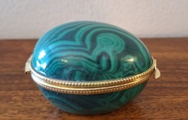 Malachili Hand Painted Fine Porcelain Double Egg Trinket Box By Mann 1987 - $17.00