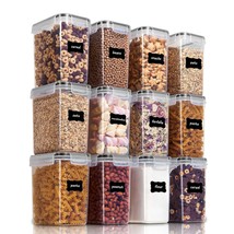 Airtight Food Storage Containers 12 Pieces 1.5Qt / 1.6L- Plastic Bpa Free Kitche - £36.46 GBP