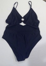 Sexy Women&#39;s One Piece Swimsuit Cutout High Waist XL Black - £15.81 GBP