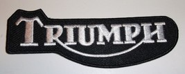 Triumph Motorcycle Biker British Embroidered Patch~4 1/8&quot; x 1 3/8&quot;~Iron ... - $4.85