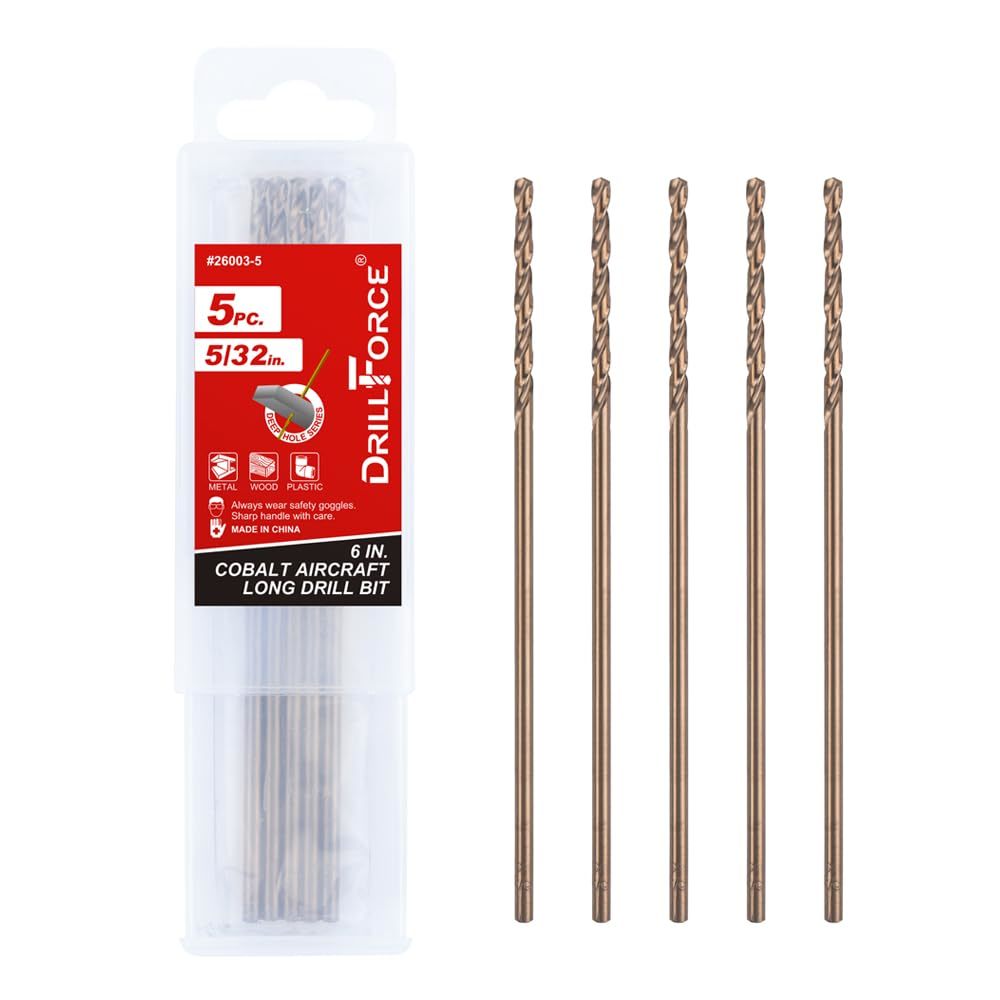 5/32 In. X 6 In. Cobalt Aircraft Extension Drill Bits, Plastic And Wood - $31.99