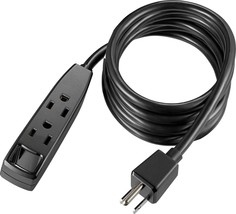Insignia- 10&#39; 3-Outlet Extension Power Cord - Black - $43.99