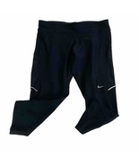 Sz S Nike Dri Fit Black Womans Capri Athletic Form Fitting Drawstring Po... - $24.34 CAD
