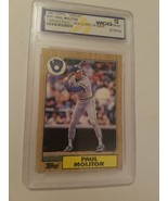 1987 Topps Paul Molitor Wrong Back Error Graded 10 Brewers Jack Clark on... - £23.02 GBP