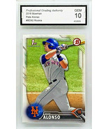 GRADED 10 1ST BOWMAN PETE ALONSO ROOKIE 2016 BOWMAN #BD-92 MET "POLAR BE... - $329.95