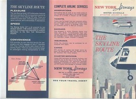 New York Airways Helicopter Winter Schedule 1967 Skyline Route Pan Am Bu... - $77.22