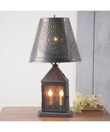 Harbor Metal Table Lantern Lamp with Chisel Shade in Kettle Black MADE i... - $530.45 CAD