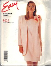 McCALL&#39;S PATTERN 8022 DATED 1996 SIZES 8/10/12/14 MISSES&#39; JACKET, DRESS ... - £2.39 GBP