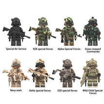8pcs Special Forces German KSK US Navy SEALs Delta FSB Alpha Minifigures Set - £16.53 GBP
