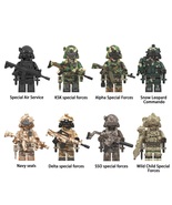 8pcs Special Forces German KSK US Navy SEALs Delta FSB Alpha Minifigures... - £16.51 GBP