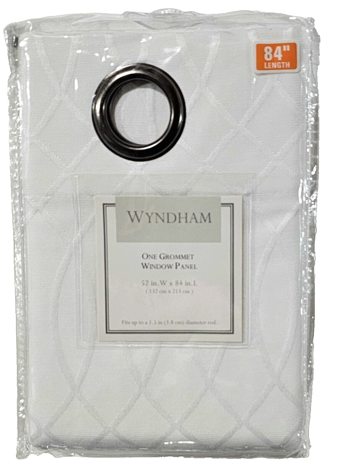 Primary image for Wyndham One Grommet Window Panel 52x84in Fits 1.5in Rod Snow White Polyester
