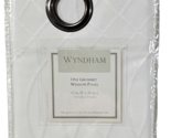 Wyndham One Grommet Window Panel 52x84in Fits 1.5in Rod Snow White Polye... - £22.44 GBP