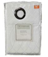 Wyndham One Grommet Window Panel 52x84in Fits 1.5in Rod Snow White Polye... - £22.37 GBP