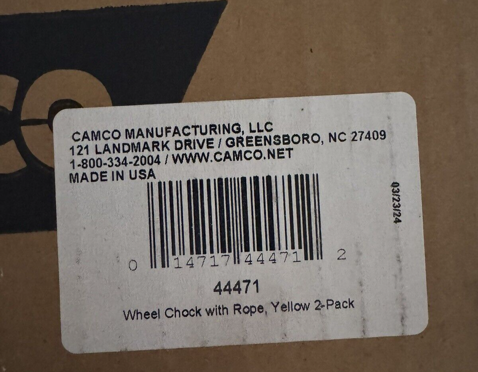 Camco Wheel Chock w-Rope for Easy Removal - Helps Keep Your Trailer or R... - $2.84