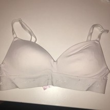 Pink Victoria’s Secret 32A Wear Everywhere Wireless Push Up Bra White Spell Out - £7.09 GBP