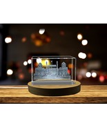 LED Base included | Red Fort Castle 3D Engraved Crystal Gift - $35.46 CAD+