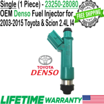 Genuine Denso x1 Fuel Injector for 2003-2015 Toyota &amp; Scion 2.4L I4 #23250-28080 - £44.62 GBP