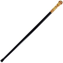 36" Golden Red Carved Knob Deluxe Steel Walking Stick Gentleman's Cane image 2