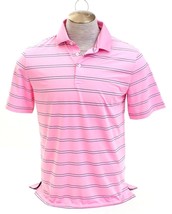 RLX Ralph Lauren Pink Striped Short Sleeve Golf Polo Shirt Men&#39;s M NEW - $99.99