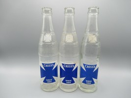 Cross&#39;s Company Soda Bottles 10 oz Lot of 3 Glass Pop ACL VTG 1950s Clea... - $57.87