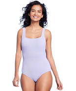 Kona Sol Swimwear Womens Textured Full Coverage One Piece Square Neck Pu... - $6.93