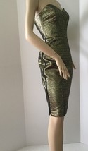 NEW Milly Metallic Gold Weave Adjustable Thigh High Dress (Size 0)   $495.00! - £157.23 GBP