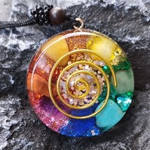 Crystal Energy Generator Orgonite Pendant Necklace Protection Healing Sacred 1Pc - £12.02 GBP