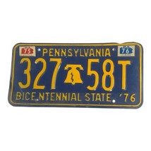 1975 Pennsylvania Bicentennial License Plate Tag Number 327-58T Penna Ma... - $28.04