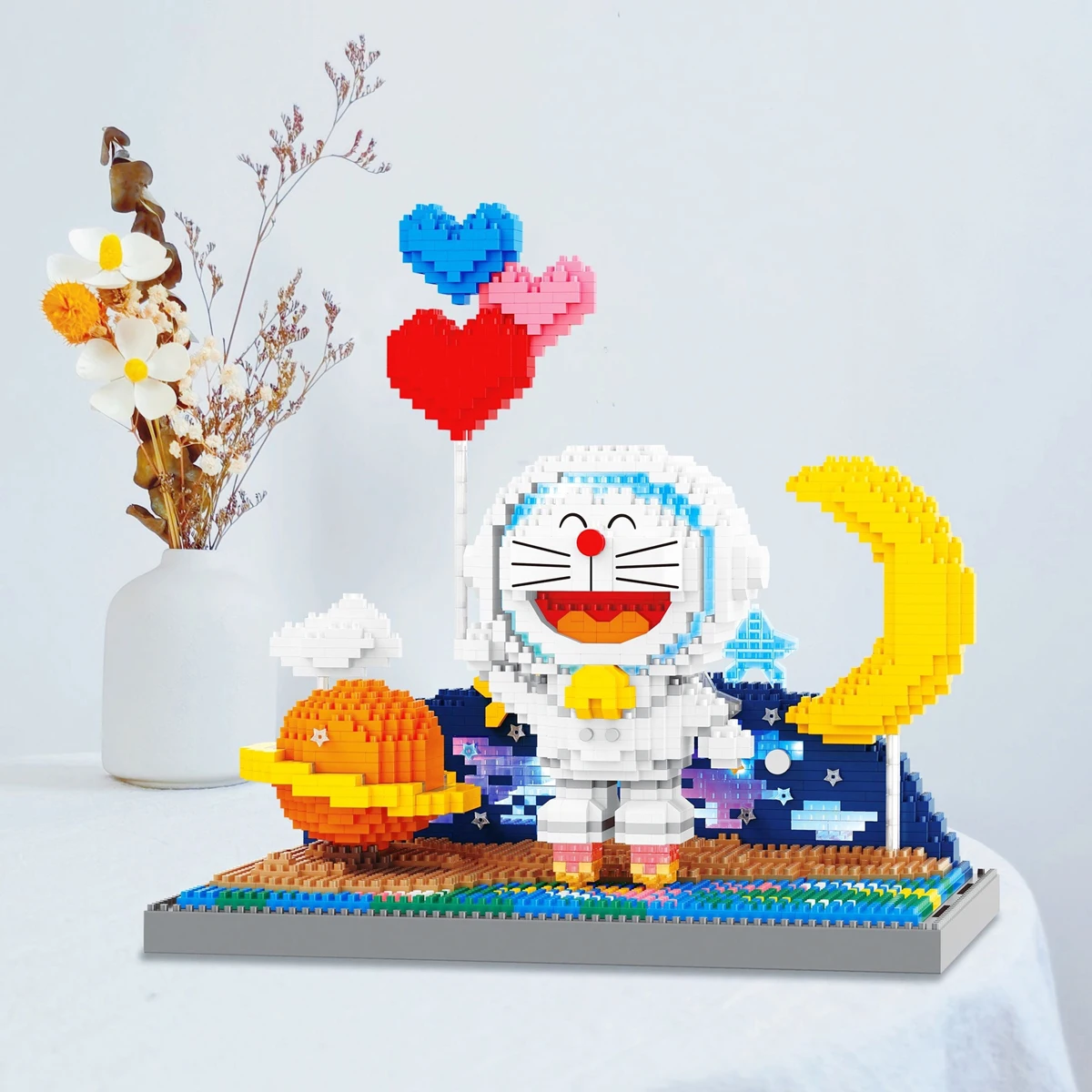 Doraemon Micro Building Blocks Kawaii Space Moon Star Astronaut Doraemon Plastic - £35.26 GBP+