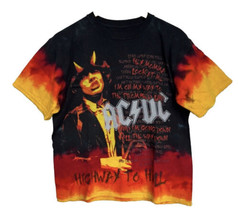 2006 AC DC Liquid Blue Tie Dye Tour Shirt Band Tee Festival Clothing - £158.26 GBP