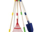 Kids Garden Tool Set Toy 4-Piece - Shovel, Rake, Hoe, Leaf Rake, Wooden ... - $43.99