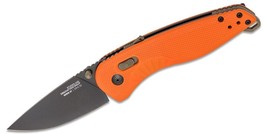 SOG Aegis AT Blaze and ORANGE Assisted Folding Knife 3.13&quot; D2 Black Plain Blade - £77.20 GBP