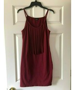 Rue 21 Dark Rust Color Spaghetti Strap Fringe Dress Size L - £3.99 GBP