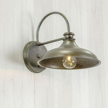 Luna LED Lantern Lamp Light Wall Mount Rustic Metal Lamp Automatic 6Hr Timer NEW - £51.07 GBP