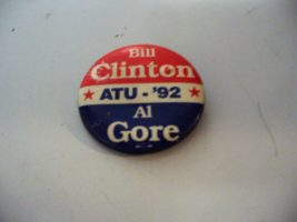 Vintage 1992 Bill Clinton Al Gore President Campaign Pin-back Button Political - £3.01 GBP