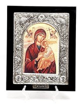 Large Byzantine Icon Sterling Silver 925 Treated Size 29.5cm x 20.5cm - £32.82 GBP