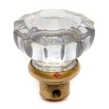  12 Points Glass Door Knob Solid Brass Antique Vintage 2 1/4&quot; diameter - $14.82