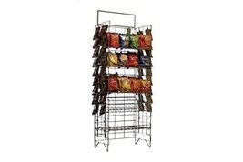 Metal Convenience Store Chip/Bagged Merchandise Rack, BLACK - £122.55 GBP