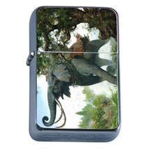 Elephant Art D26 Flip Top Oil Lighter Windproof Resistant Flame - $14.80