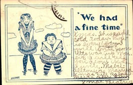 Early 1907  Comic Postcard~ Two Doting Women~ We Had A Fine Time Bk c1 - £3.16 GBP