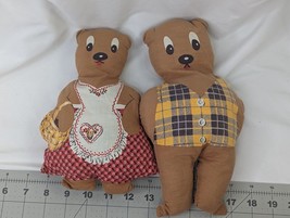 Mama Papa Bear Plush Cloth Doll Craft Kit Stuffed Animal Toy - £8.71 GBP