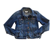 Loft Womens XXS Denim  Jean Jacket Classic Fit Button Front Medium Wash ... - $19.46