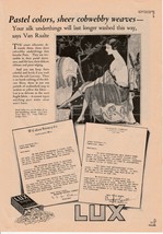 1922 Lux Laundry Soap Print Ad - Vintage Advertising Flapper Putting On Stocking - £10.14 GBP