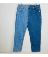 Fashion Nova  Juniors 15 Colorblock Wash Raw Hem Jeans New - £16.31 GBP