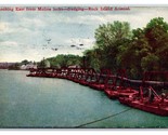 East from Moline Locks Rock Island Arsenal Rock Island IL 1911 DB Postca... - $3.51