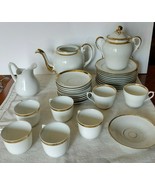 Haviland &amp; Co Limoges China - Wedding Ring Pattern - White/Gold 30PC Set  - $149.99