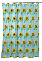 Betsy Drake Sunflower Tiled Shower Curtain - £75.73 GBP