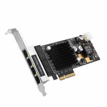 SIIG 4-Port Gigabit Ethernet with PoE PCIe Card -Intel 350, PCIe 2.0 x4 to Quad  - £243.76 GBP