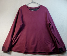 Cuddl Duds Sleepwear Top Womens XL Purple Polyester Long Sleeve Round Ne... - $19.99