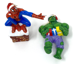 Vintage Marvel Hulk and Spiderman Christmas Ornaments - £11.36 GBP